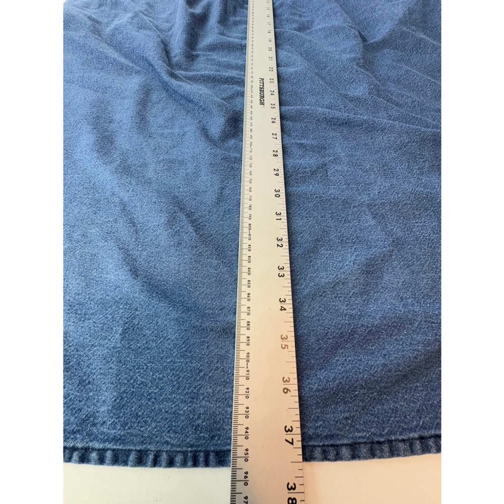 Loungees Vintage Midi Dress Womens S Blue Denim Cottagecore Embroidered Floral - Picture 10 of 11